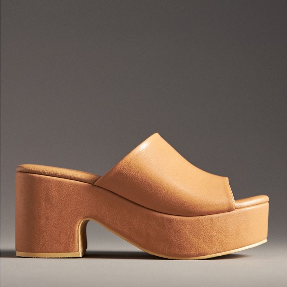 Matisse x Anthropologie Platform Heels in Honey